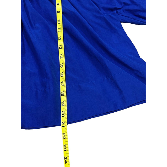 NWT Madewell Shirred Puff-Sleeve Top in Cotton-Silk Voile in blue size XS - Picture 8 of 10